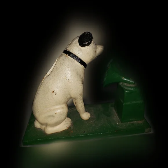 RCA VICTOR Gramophone Logo Nipper Dog His Masters Voice Cast Iron